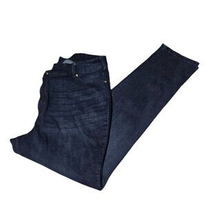 Lee Slim Fit Skinny Leg Mid Rise Jeans Womens Plus Size 22W Dark Wash Denim Pant
